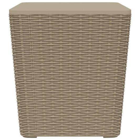Mesa De Jardín Con Tapa Extraíble Polipropileno Marrón Claro