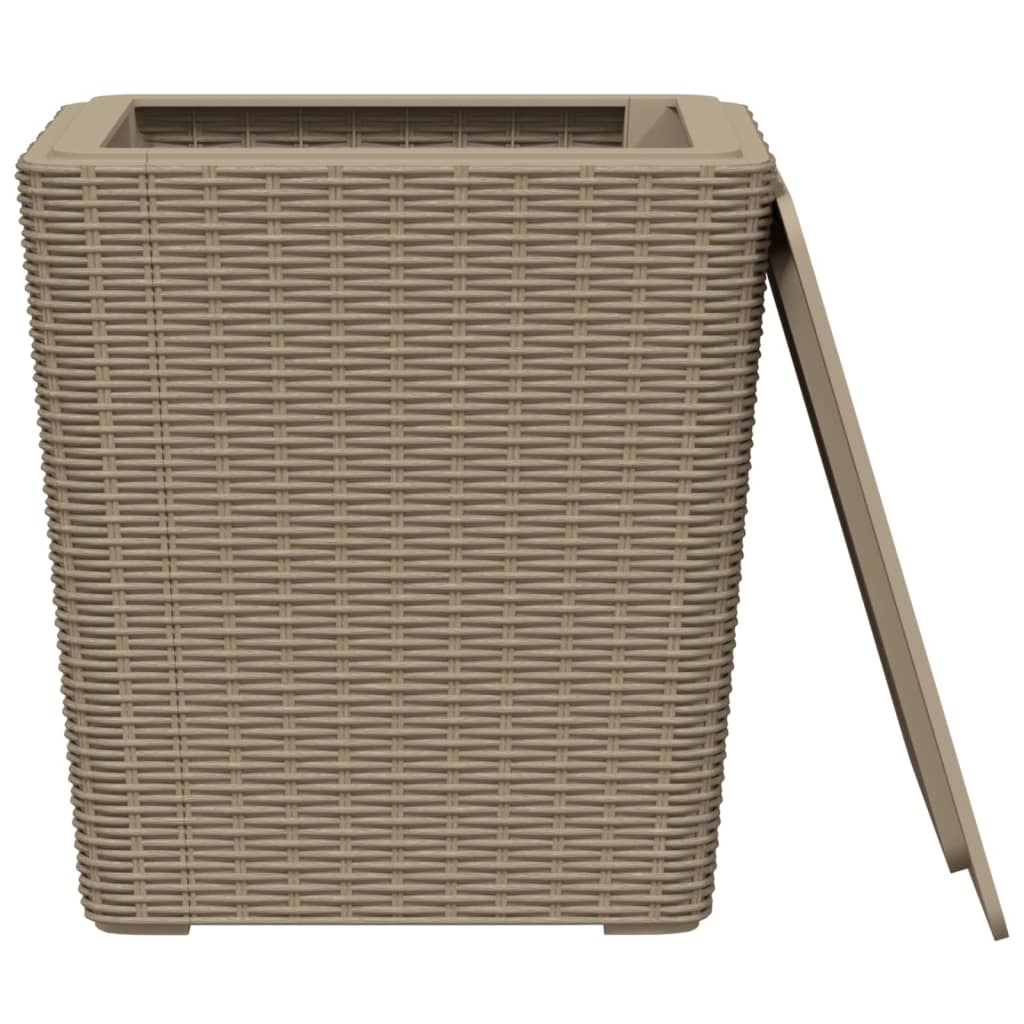 Mesa De Jardín Con Tapa Extraíble Polipropileno Marrón Claro