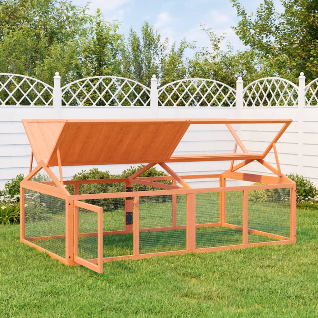 Corral De Animales Madera Maciza Pino 200X112,5X74 Cm