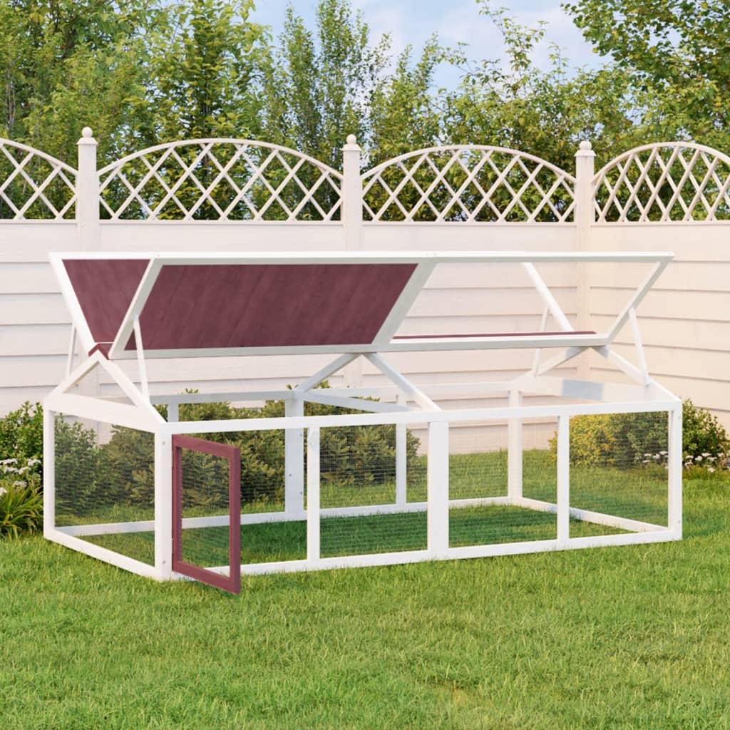Corral De Animales Madera Maciza Pino 200X112,5X74 Cm