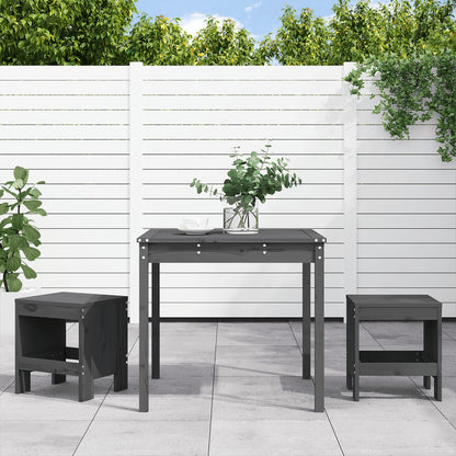 Mesa Y Sillas De Jardín 3 Pzas Madera Maciza Douglas