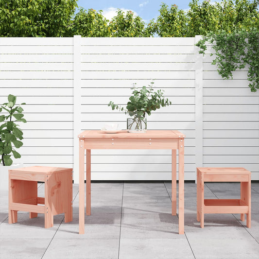 Mesa Y Sillas De Jardín 3 Pzas Madera Maciza Douglas