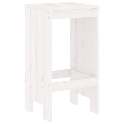 Set De Mesa Y Taburetes Altos Jardín 3 Pzas Madera