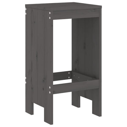 Set De Mesa Y Taburetes Altos Jardín 5 Piezas Madera