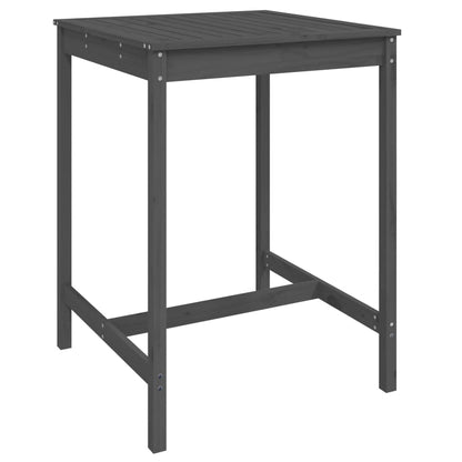 Set De Mesa Y Taburetes Altos Jardín 5 Piezas Madera