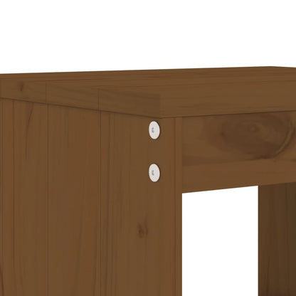 Mesa Y Taburetes Altos De Jardín 5 Pzas Madera