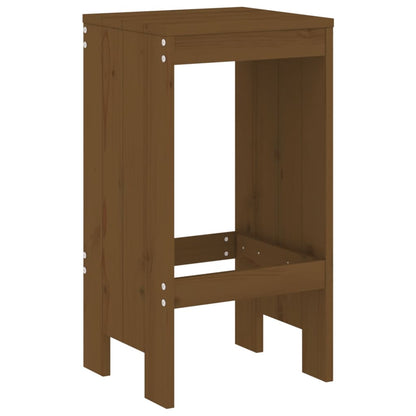 Mesa Y Taburetes Altos De Jardín 9 Pzas Madera