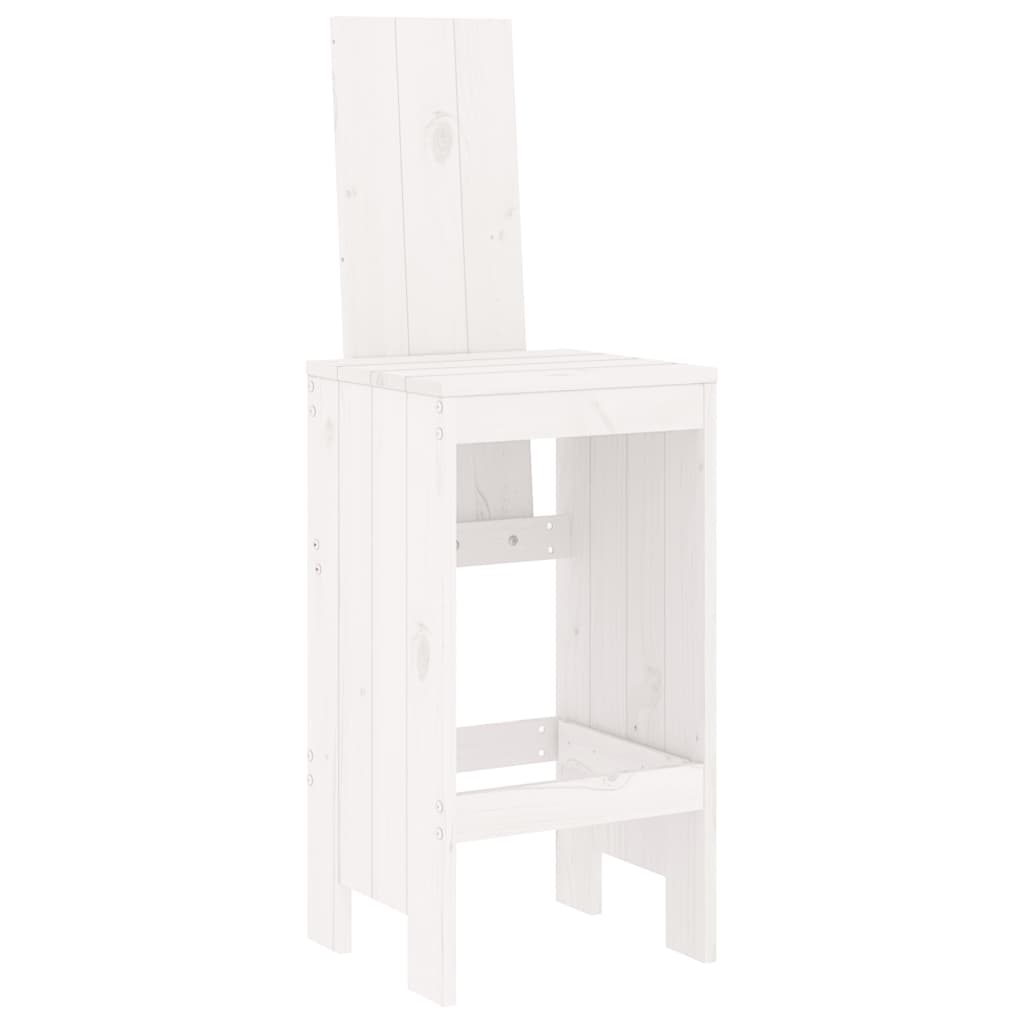 Mesa Y Taburetes Altos Jardín 9 Pzas Madera Maciza