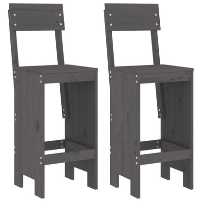 Set De Mesa Y Taburetes Altos Jardín 3 Piezas Madera