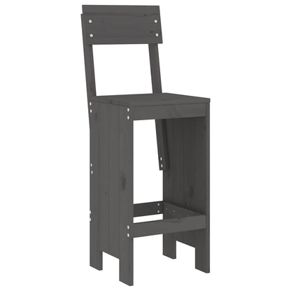 Set De Mesa Y Taburetes Altos Jardín 3 Piezas Madera
