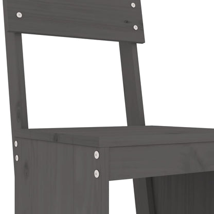 Set De Mesa Y Taburetes Altos Jardín 5 Piezas Madera