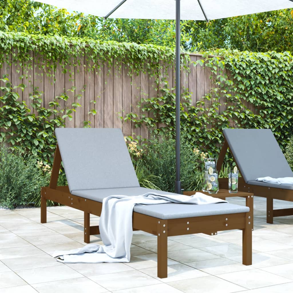 Tumbona De Madera Maciza Douglas 199,5X60X74 Cm