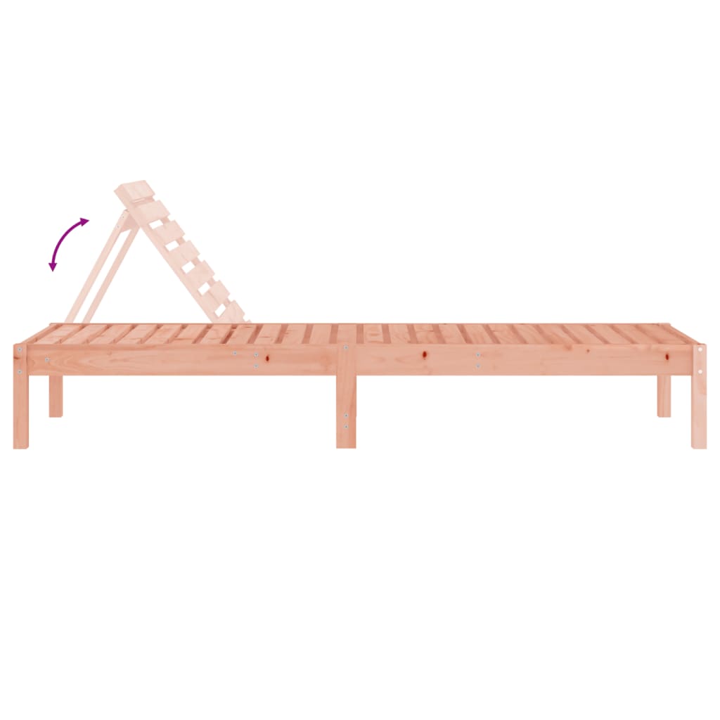 Tumbona De Madera Maciza Douglas 199,5X60X74 Cm