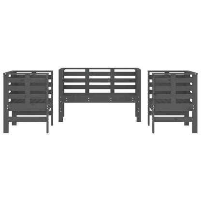 Juego De Muebles De Jardín 3 Pzas Madera Maciza De