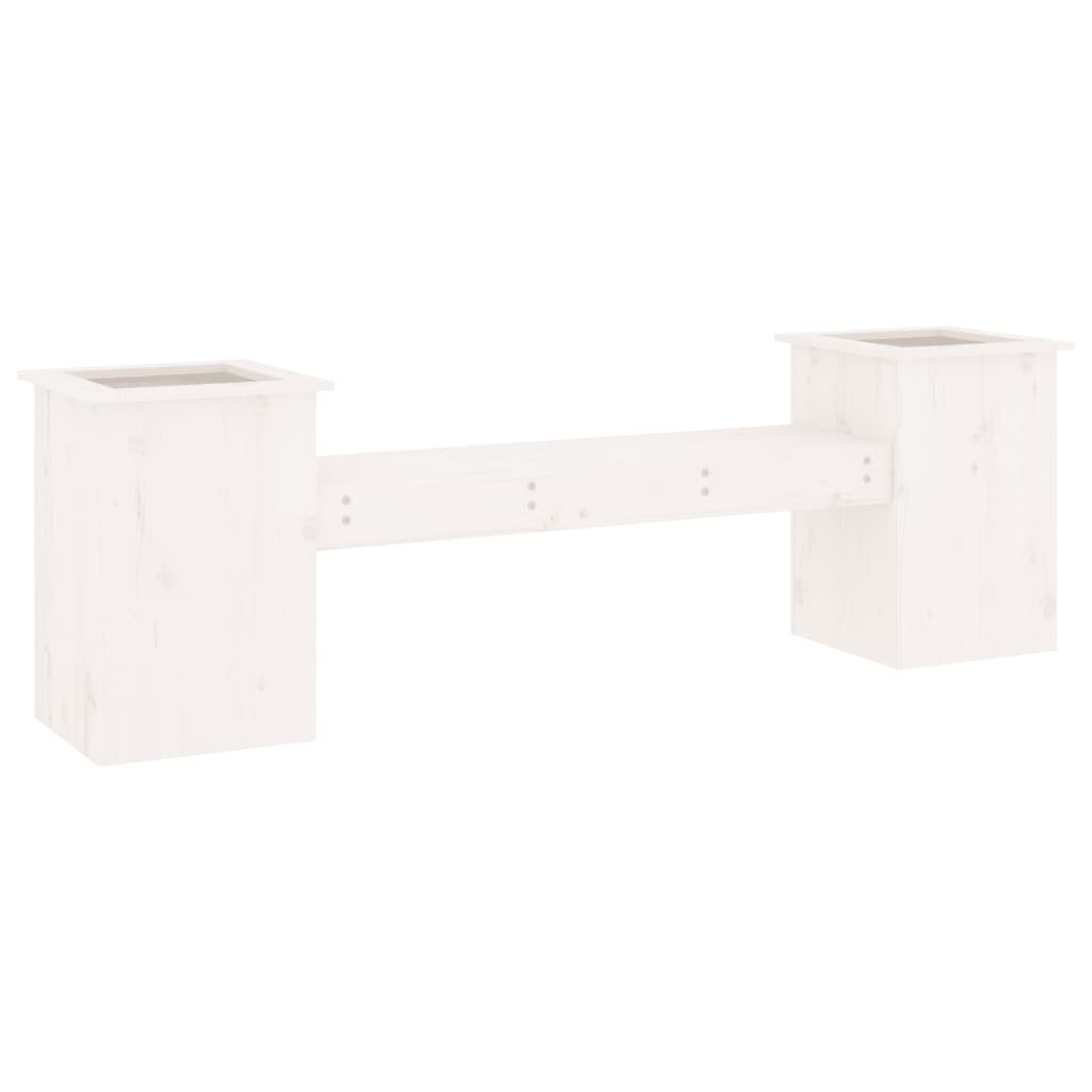 Banco Con Jardineras Madera De 184,5X39,5X56,5 Cm