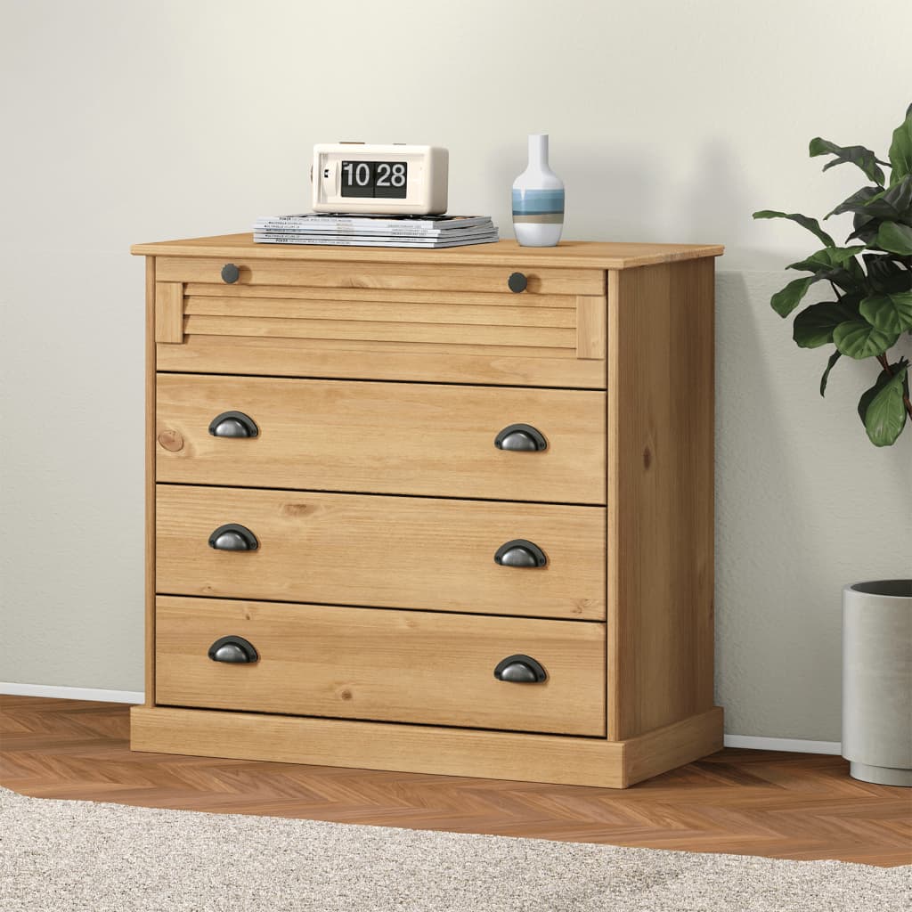 Cómoda Vigo Madera Maciza Pino 80X40X76 Cm