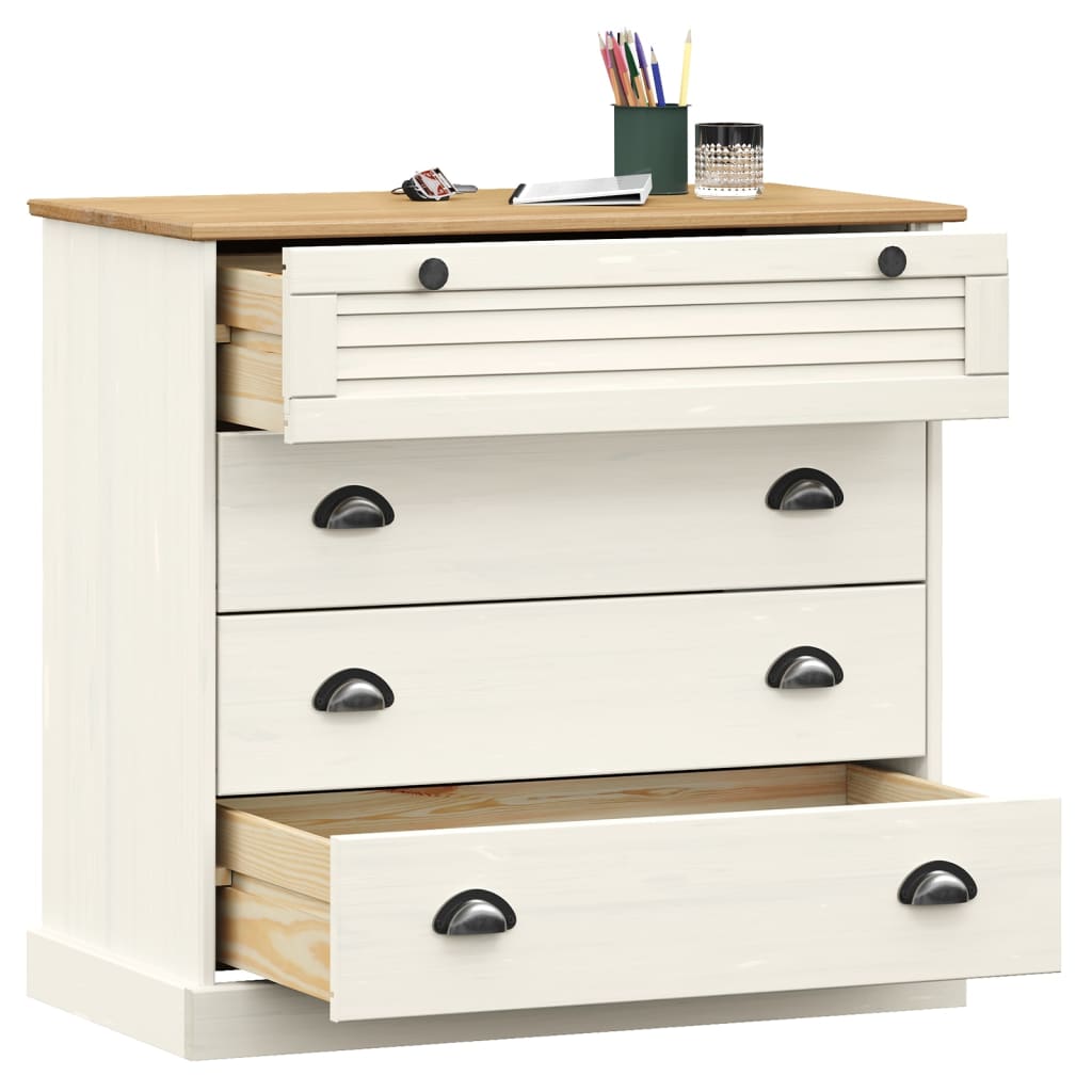 Cómoda Vigo Madera Maciza Pino 80X40X76 Cm