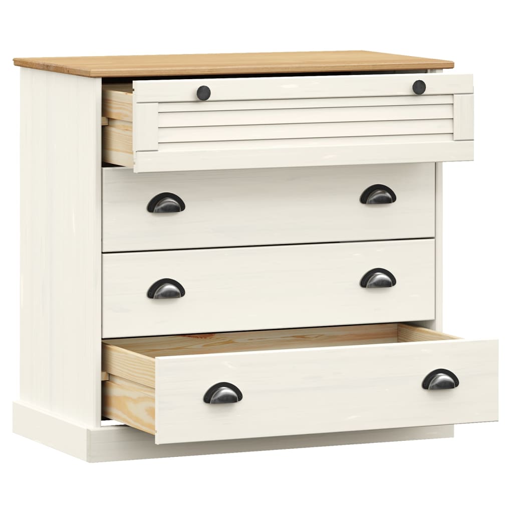 Cómoda Vigo Madera Maciza Pino 80X40X76 Cm
