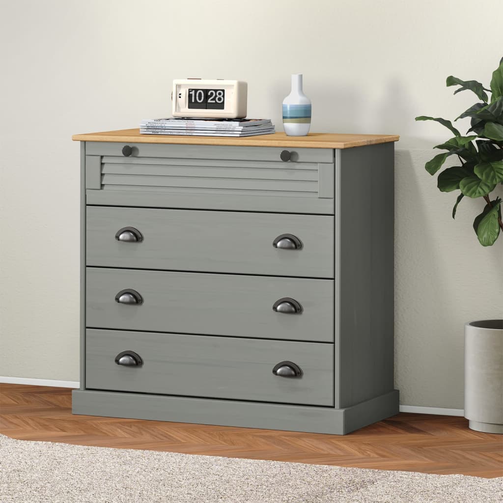 Cómoda Vigo Madera Maciza Pino 80X40X76 Cm