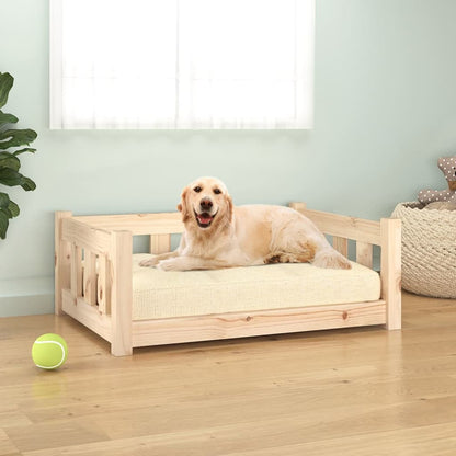 Cama Para Perros Madera Maciza De Pino 55,5X45,5X28 Cm