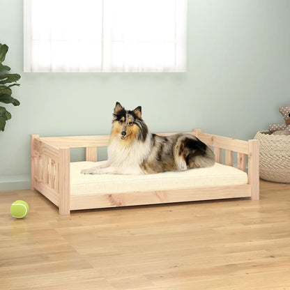 Cama Para Perros Madera Maciza De Pino 55,5X45,5X28 Cm