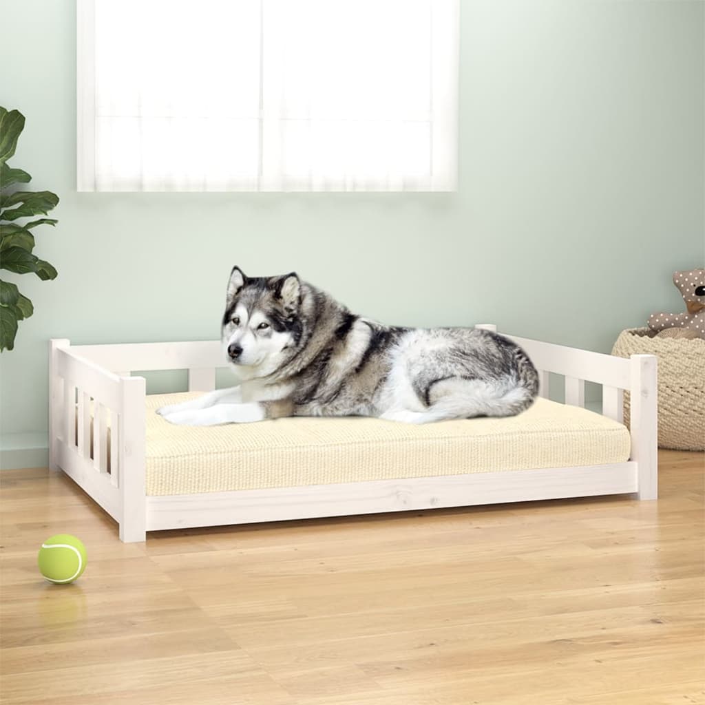 Cama Para Perros Madera Maciza De Pino 55,5X45,5X28 Cm