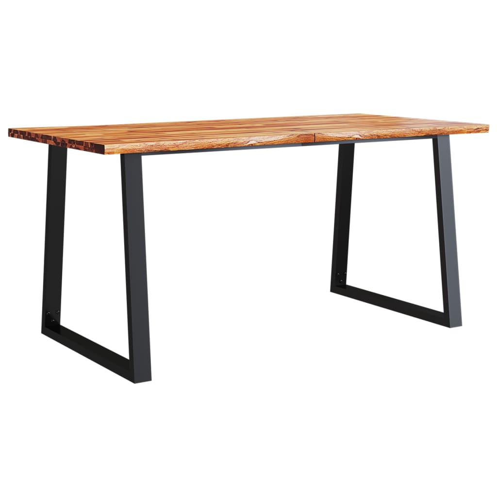 Juego De Comedor Con Borde Vivo 3 Piezas Madera Maciza Acacia