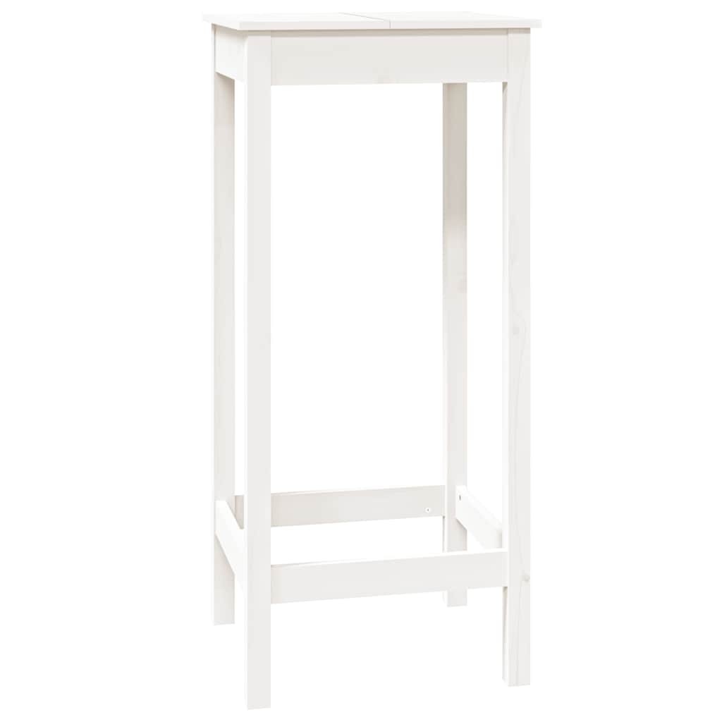 Mesa Alta De Bar Madera Maciza De Pino 50X50X110 Cm