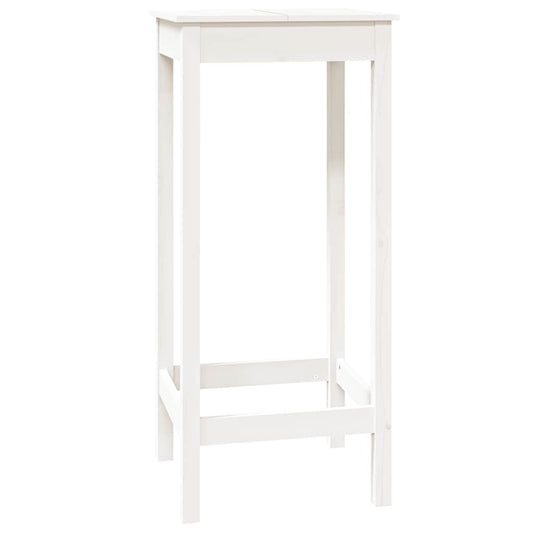 Mesa Alta De Bar Madera Maciza De Pino 50X50X110 Cm