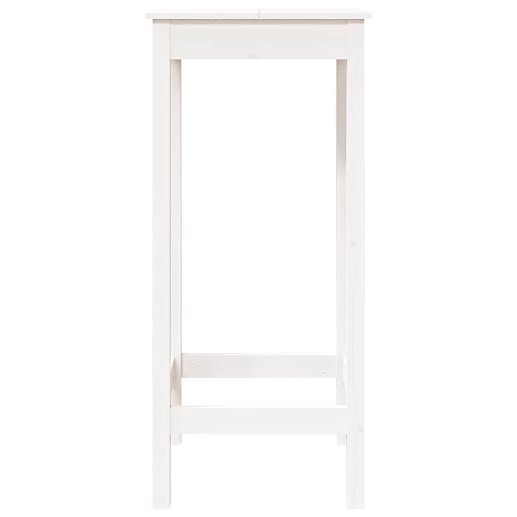Mesa Alta De Bar Madera Maciza De Pino 50X50X110 Cm