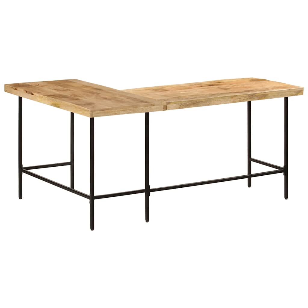 Escritorio Madera Maciza Mango Y Hierro 165X110X77 Cm