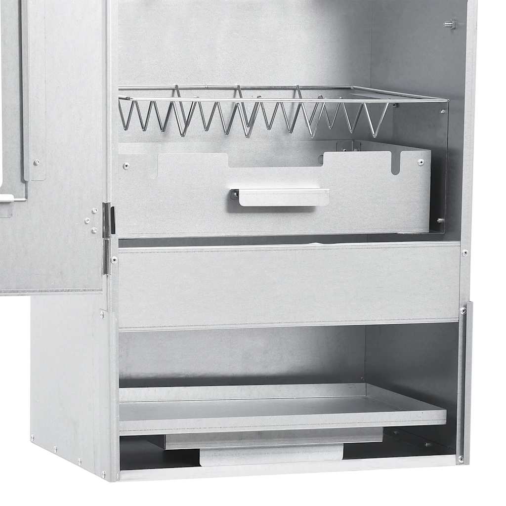 Horno Ahumador De Barbacoa Con Mesa Acero Galvanizado
