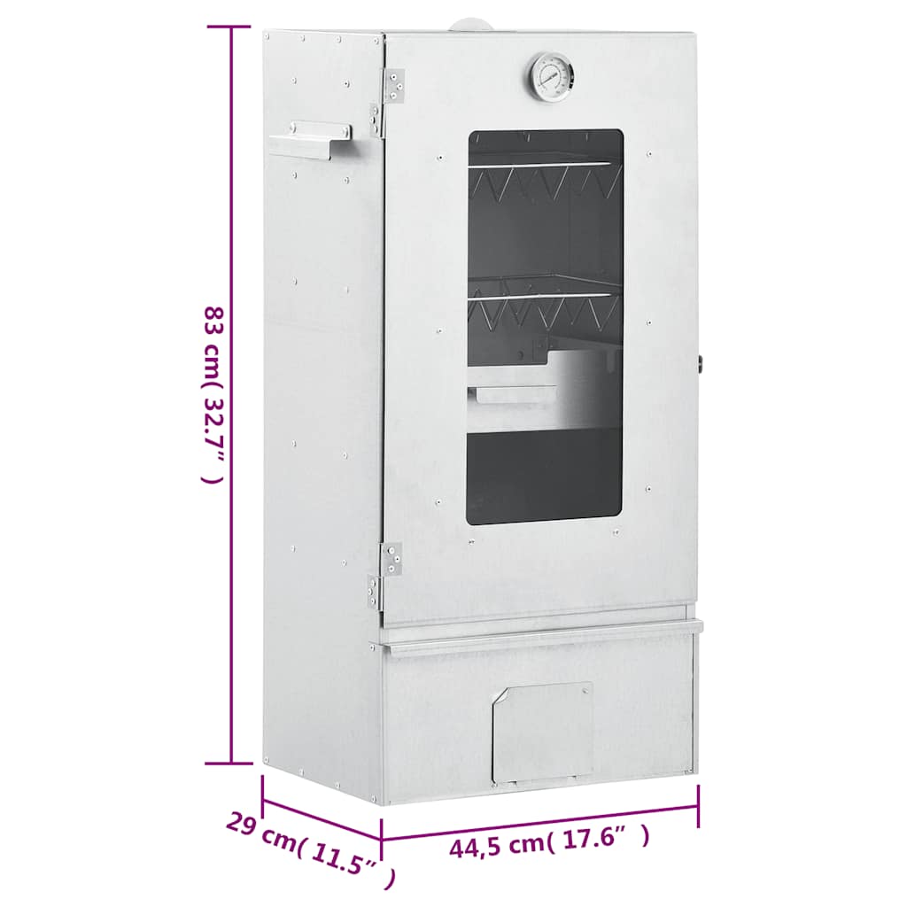 Horno Ahumador De Barbacoa Con Mesa Acero Galvanizado