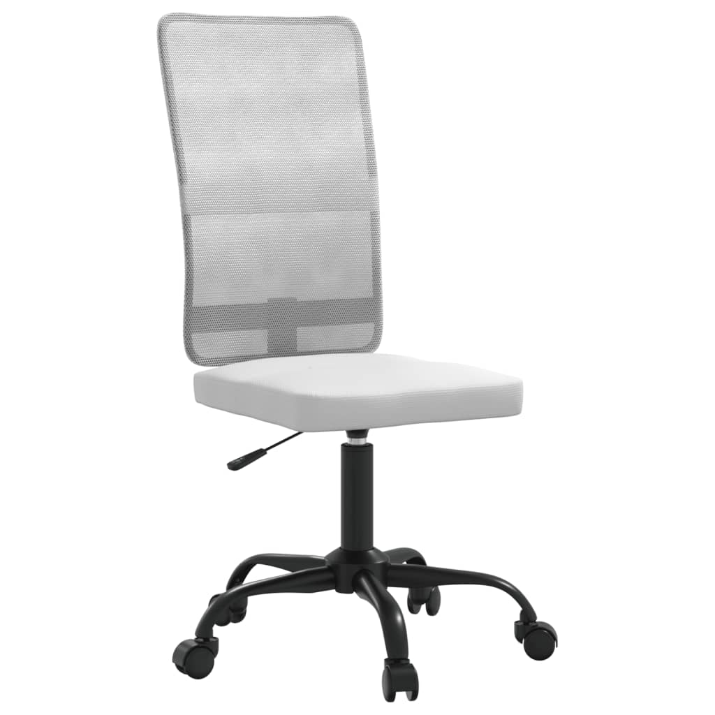 Silla De Oficina Regulable En Altura Tela De Malla Blanca