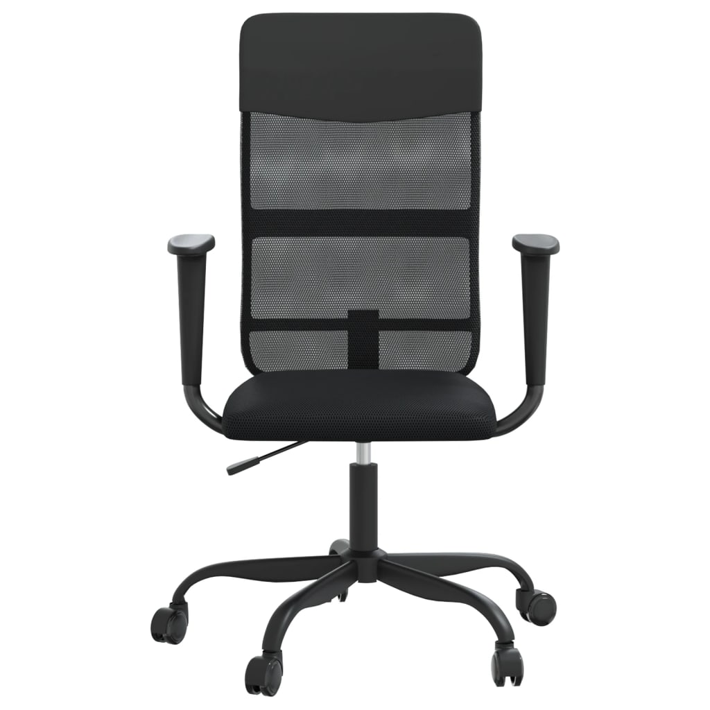 Silla De Oficina Altura Ajustable Tela Malla Y Cuero Pe