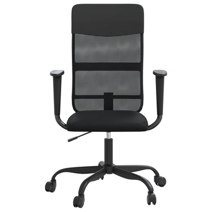 Silla De Oficina Altura Ajustable Tela Malla Y Cuero Pe