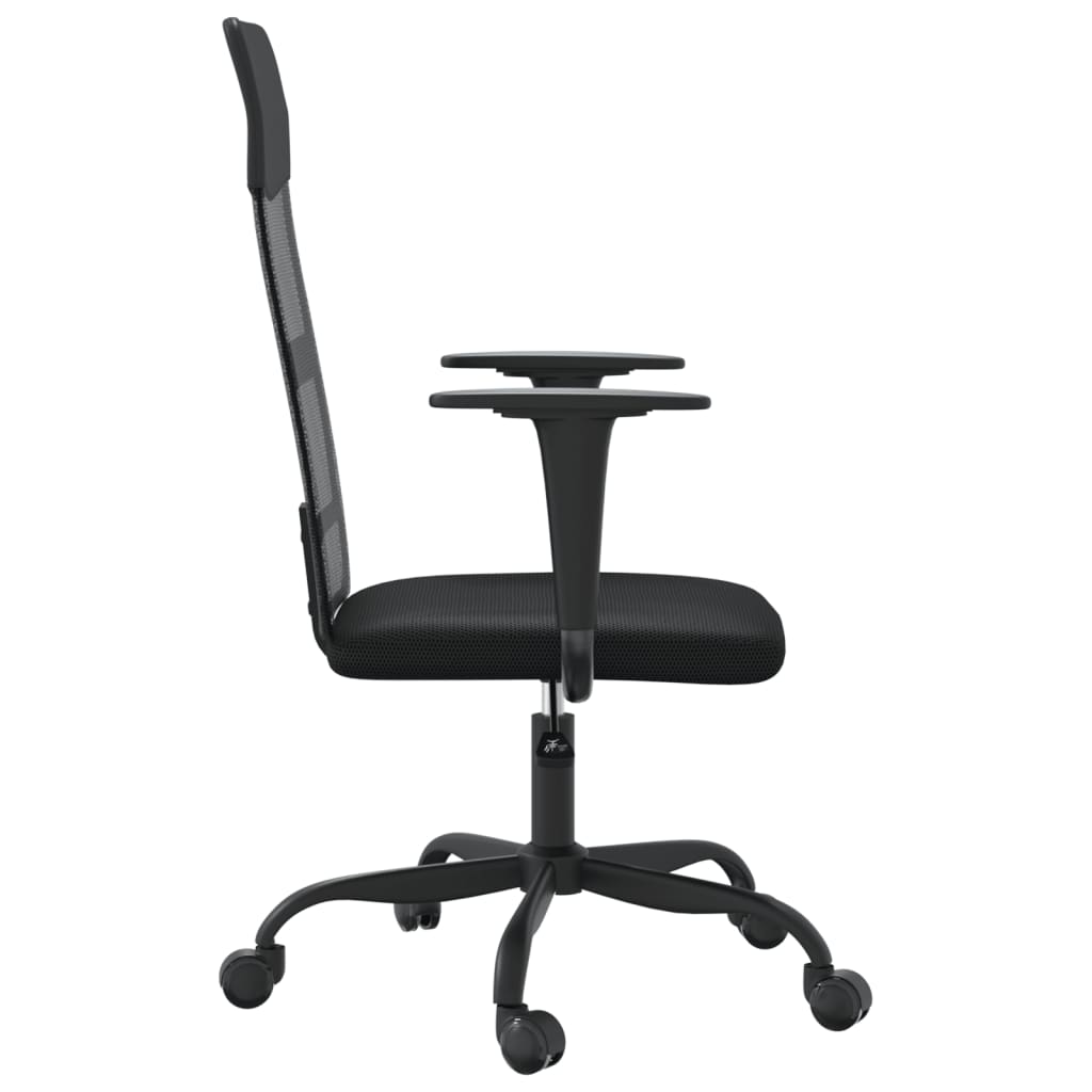Silla De Oficina Altura Ajustable Tela Malla Y Cuero Pe