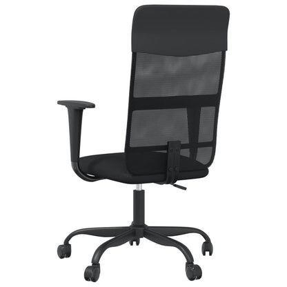 Silla De Oficina Altura Ajustable Tela Malla Y Cuero Pe