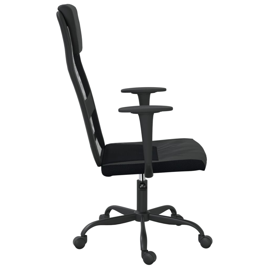 Silla De Oficina Altura Ajustable Tela Malla Y Cuero Pe