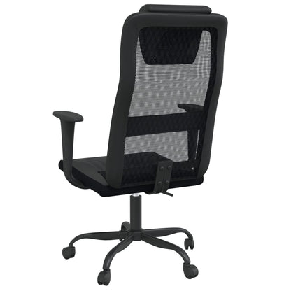 Silla De Oficina Altura Ajustable Tela Malla Y Cuero Pe