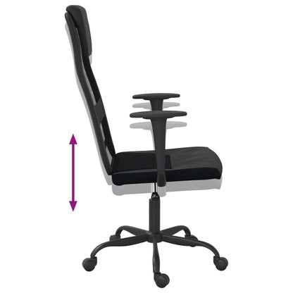 Silla De Oficina Altura Ajustable Tela Malla Y Cuero Pe