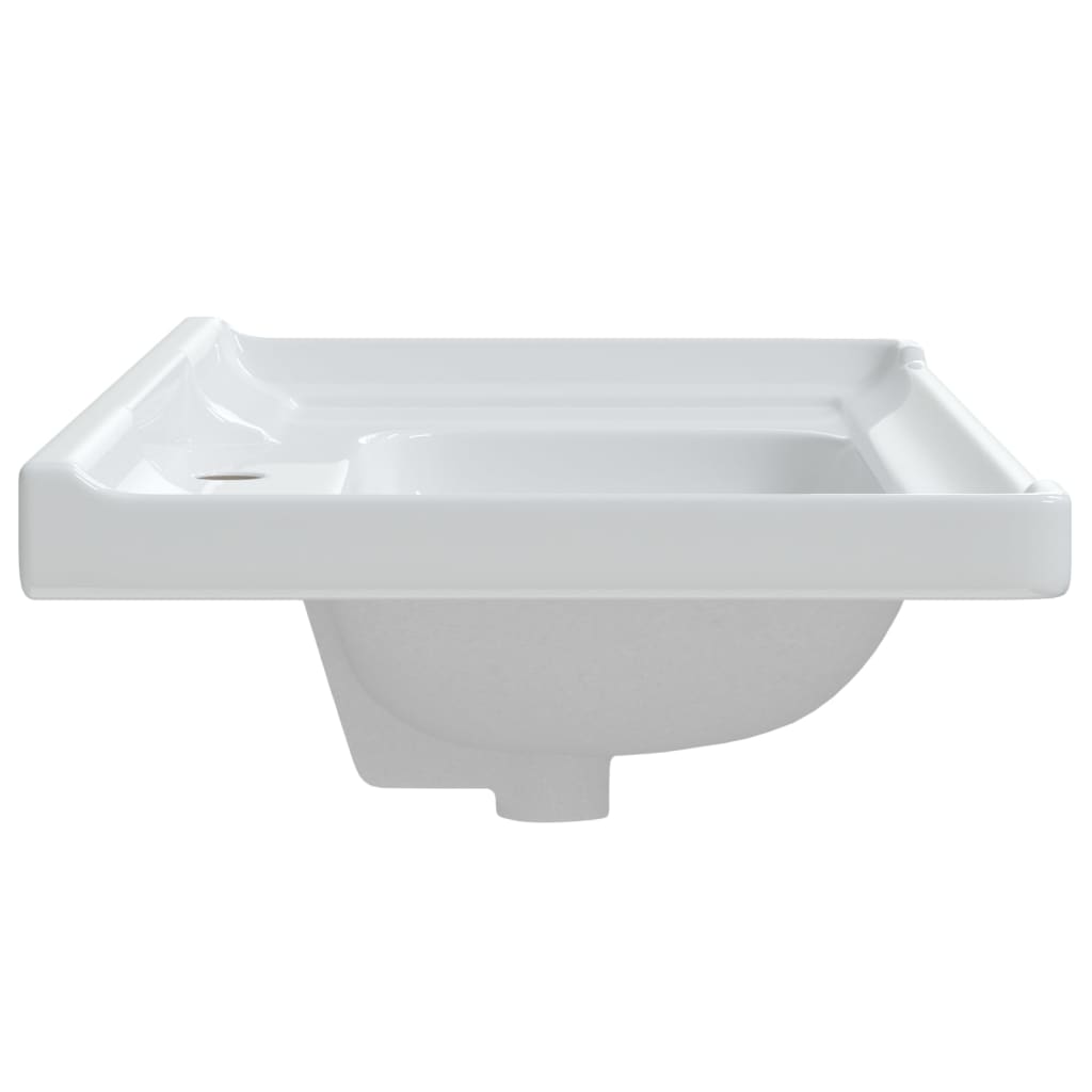 Lavabo De Baño Rectangular Cerámica Blanco 91,5X48X23 Cm