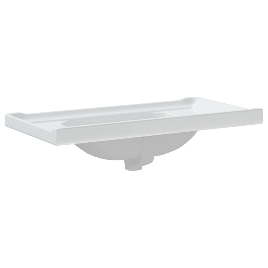 Lavabo De Baño Rectangular Cerámica Blanco 91,5X48X23 Cm