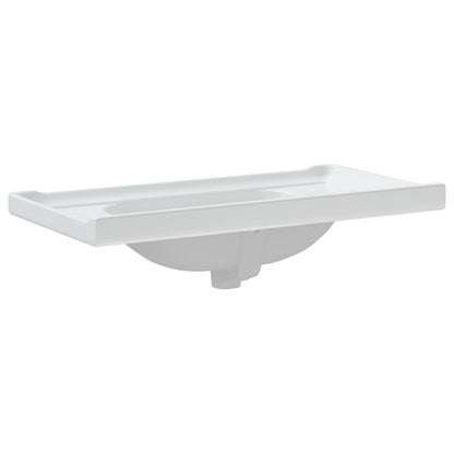 Lavabo De Baño Rectangular Cerámica Blanco 91,5X48X23 Cm