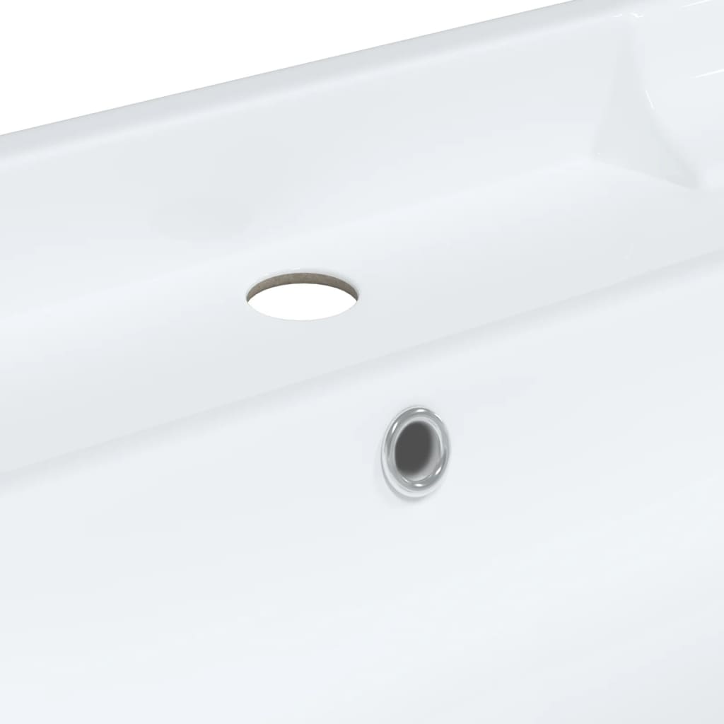 Lavabo De Baño Rectangular Cerámica Blanco 91,5X48X23 Cm