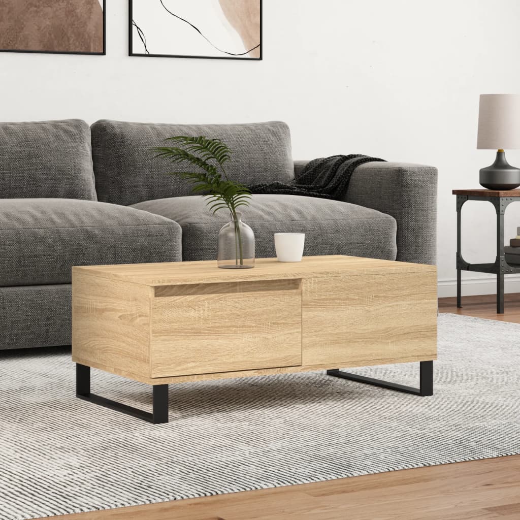 Mesa De Centro Madera Contrachapada 90X50X36,5 Cm