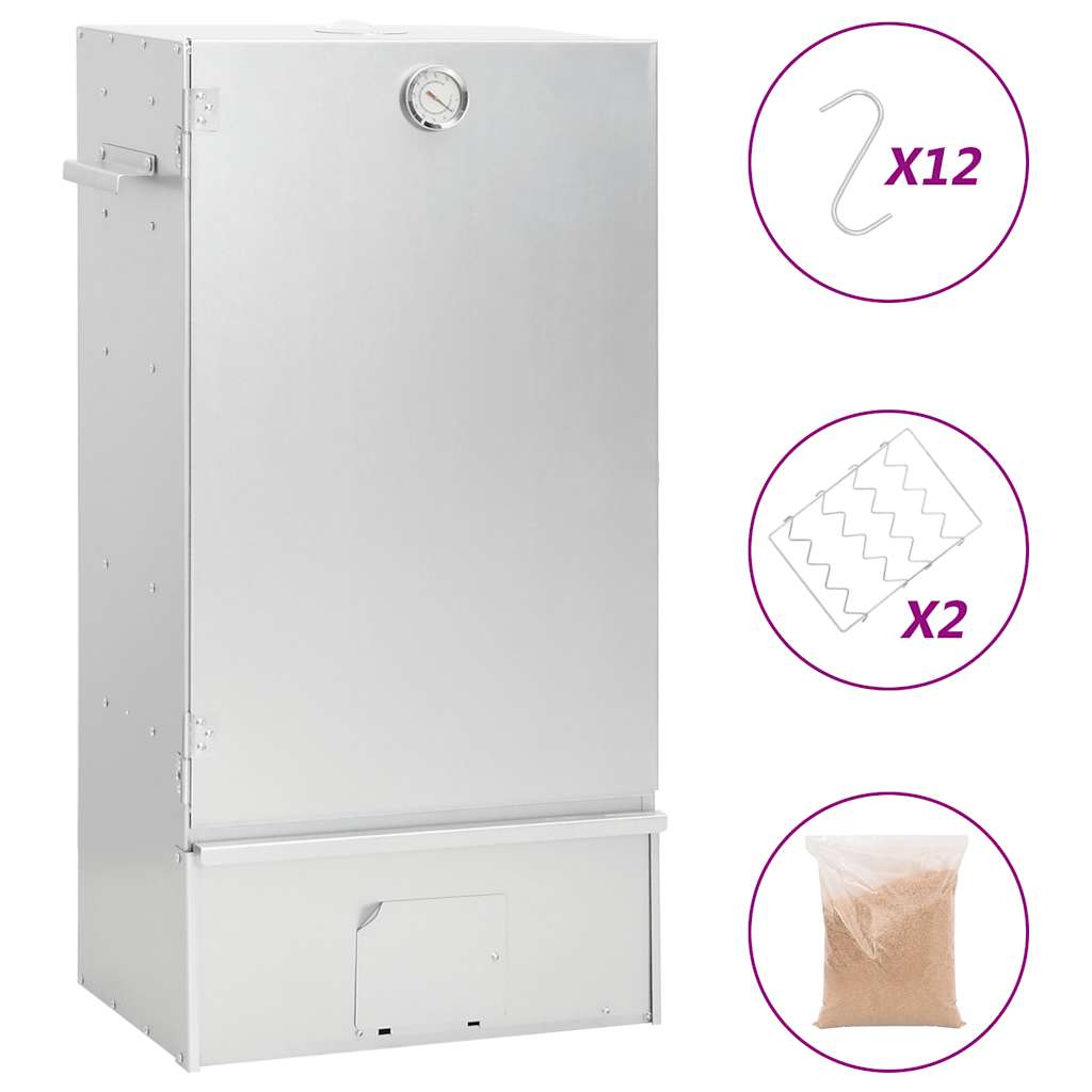 Horno Ahumador De Barbacoa Con Mesa Acero Galvanizado