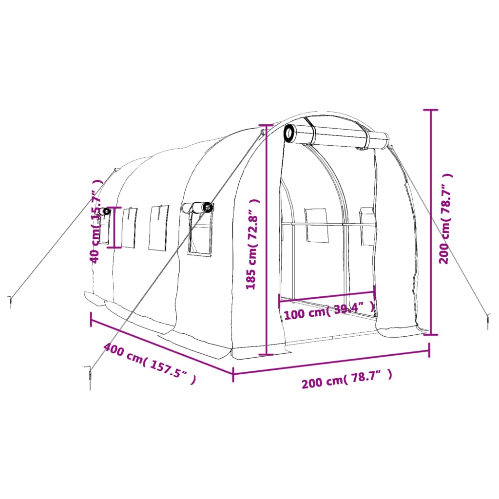Invernadero Con Estructura De Acero 8 M²
