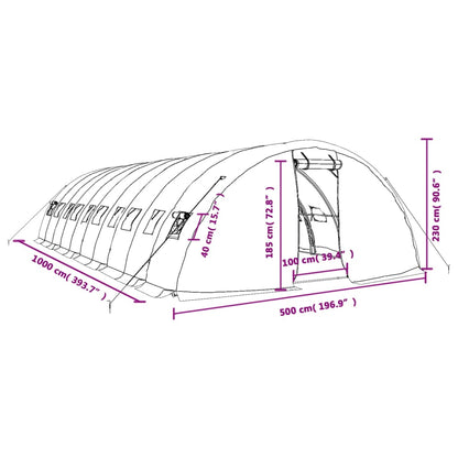 Invernadero Con Estructura De Acero 50 M² 10X5X2,3 M