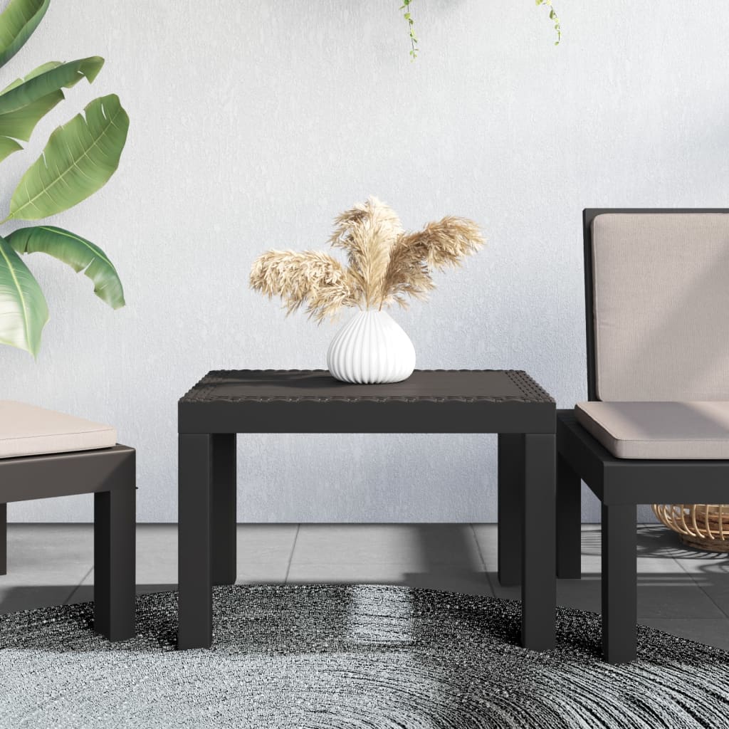 Mesa De Jardín Pp Gris 59X47X40 Cm